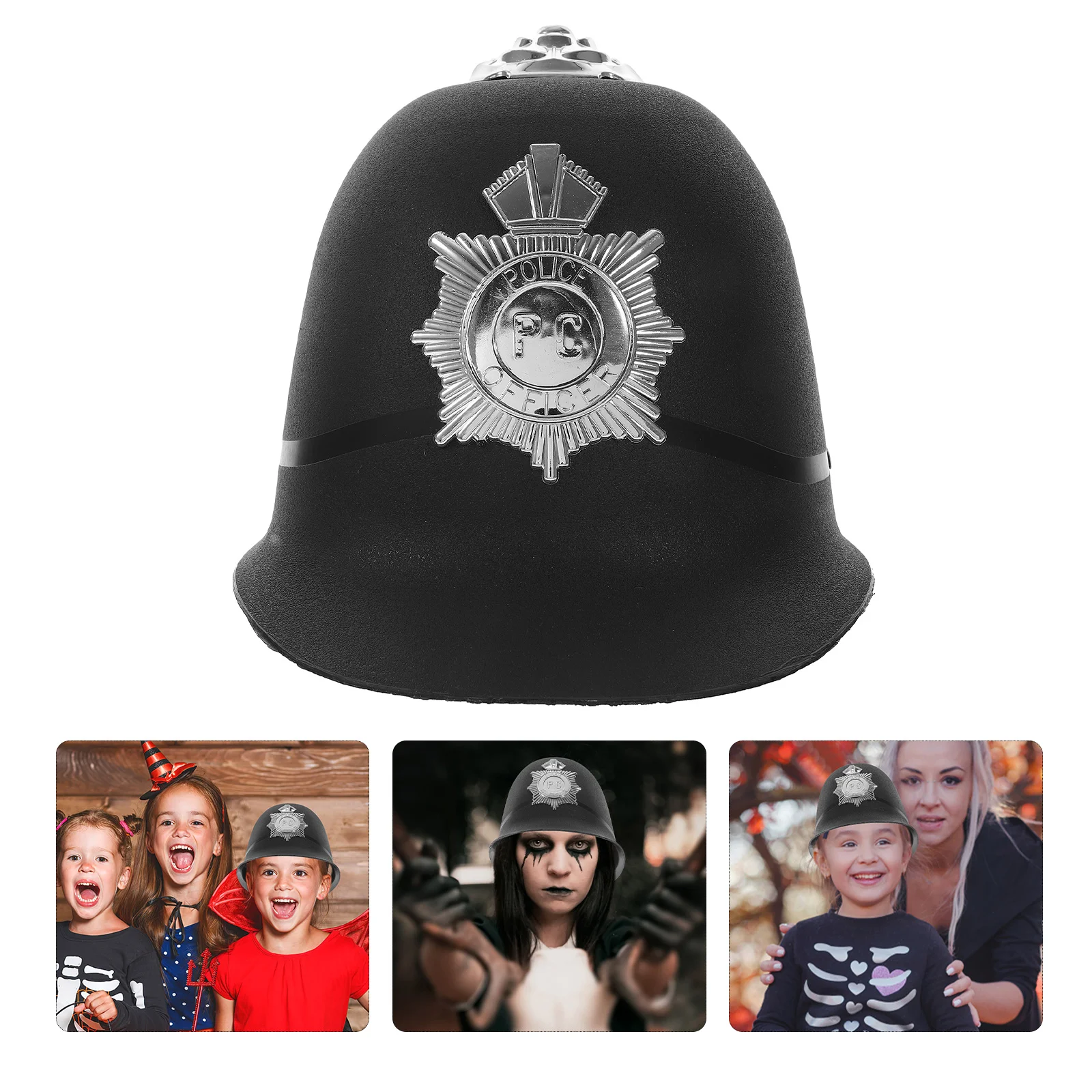 

Halloween Costumes Badge Police Cap Hat Accessories Party Officer Performance Cosplay Child