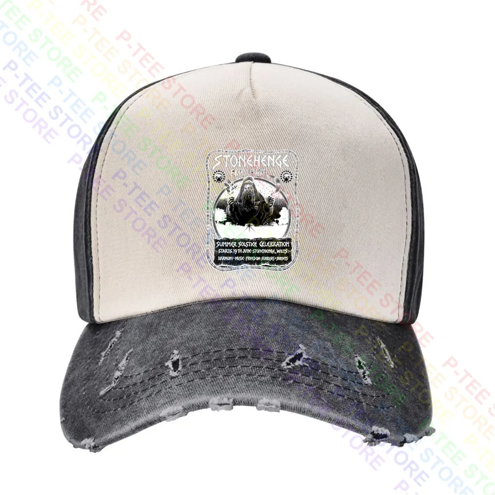 Stonehenge Festival 1974 Psychedelic Rock Hawkwind Eloy Ozric Tentacles Baseball Cap Snapback Caps Knitted Bucket Hat