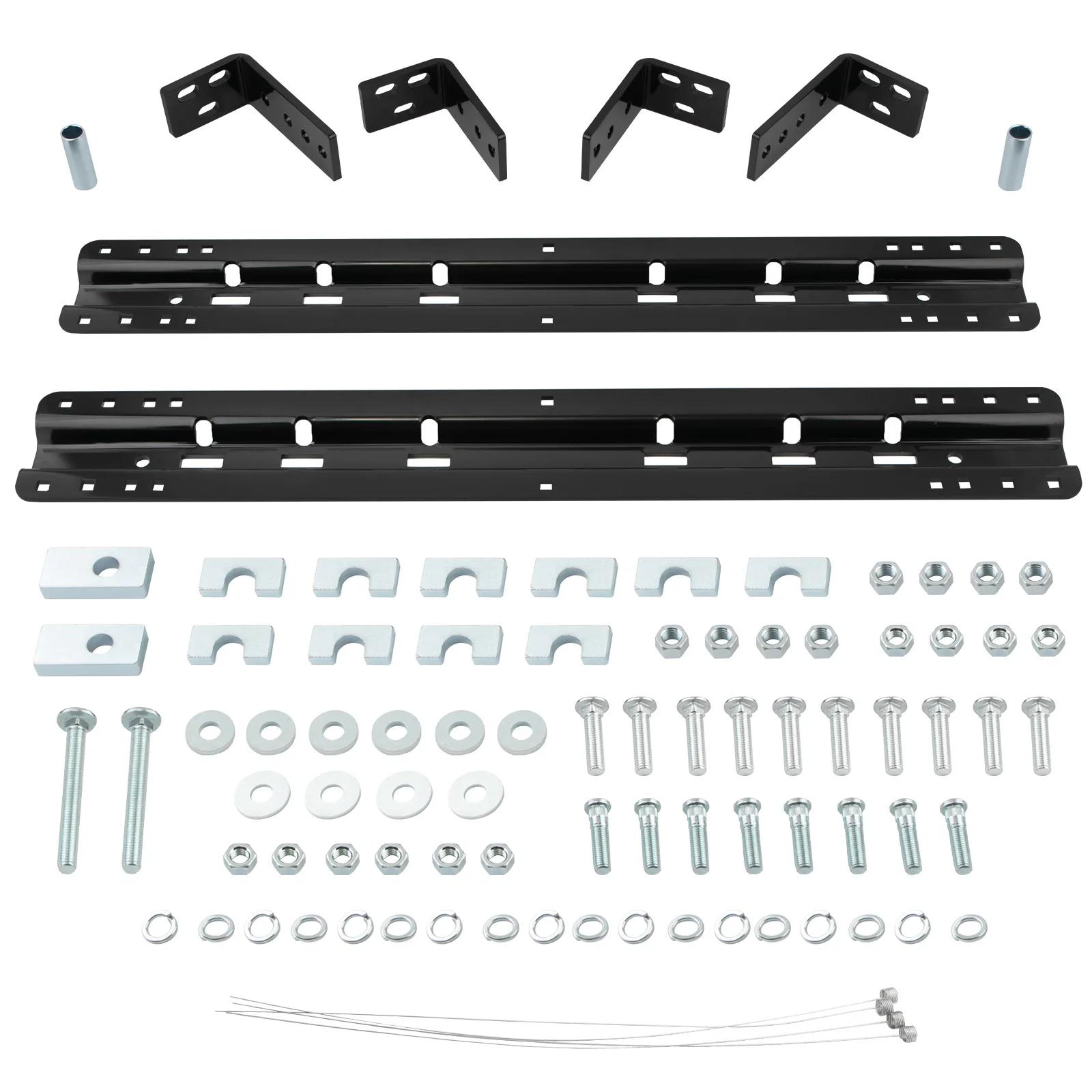 Universal 5th Fifth Wheel Mounting Base Rail Kit & Installation Brackets Kit