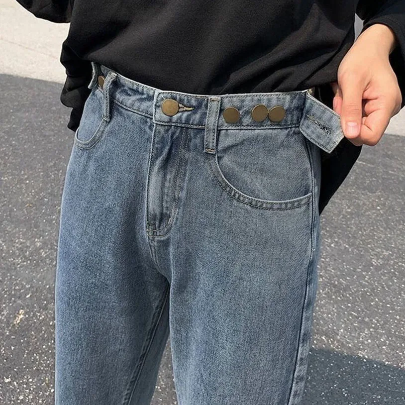 Baggy New Jeans Japanese Y2k 90s Vintage Clothes Women Denim Pants High Waist Cargo Kpop Trashy Korea Dongdaemun Denim Trousers