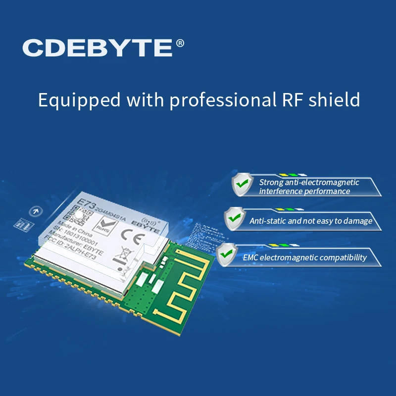 Bluetooth Module nRF52810 BLE 4.2/5.0 2.4GHz Transmitter Receiver CDEBYTE E73-2G4M04S1AX 4dBm Low Power Transceiver I/O