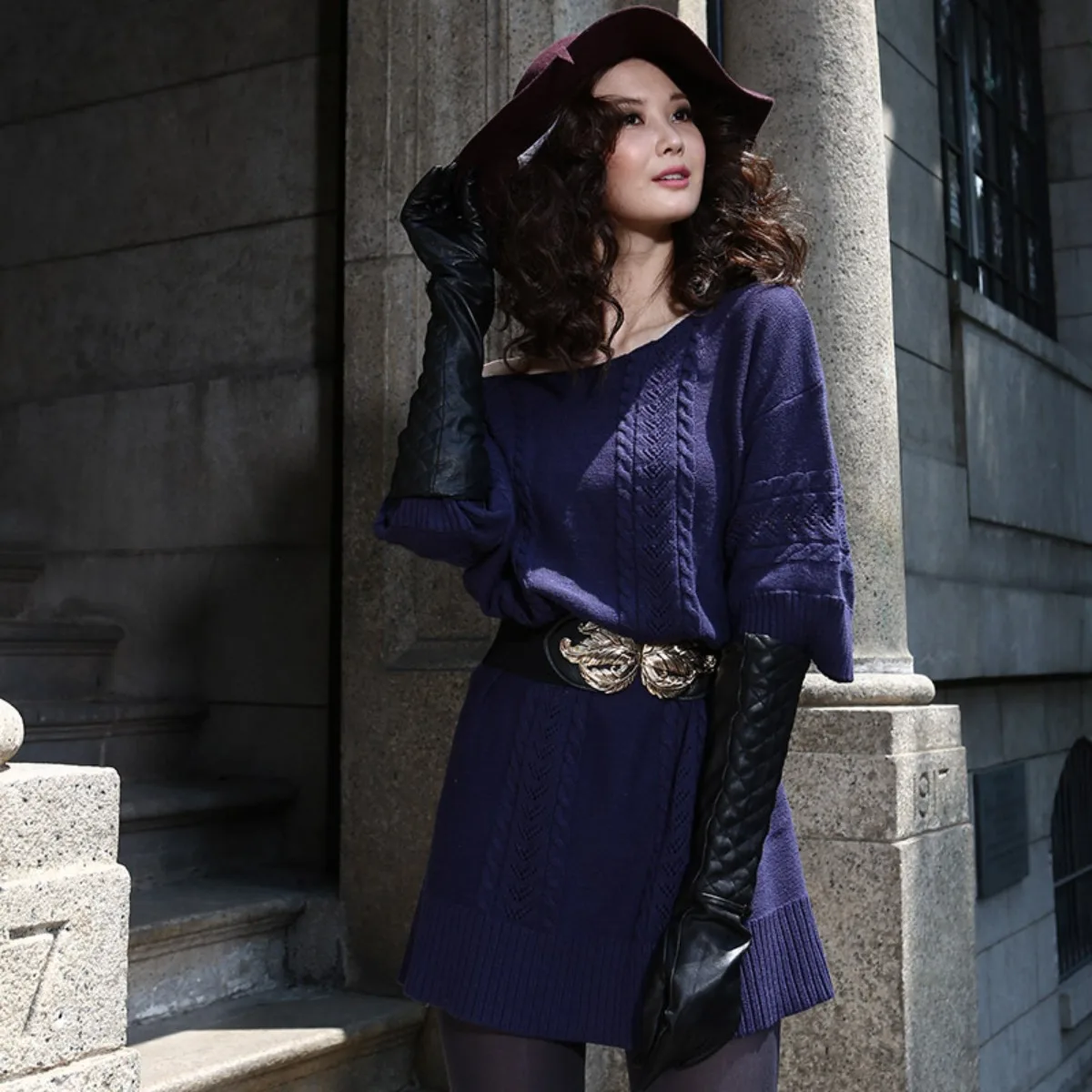 خمر حزام عريض الكورية نمط مشبك مزدوج أسود مشد للخصر أحزمة نسائية لفستان ريترو موضة وشاح #3