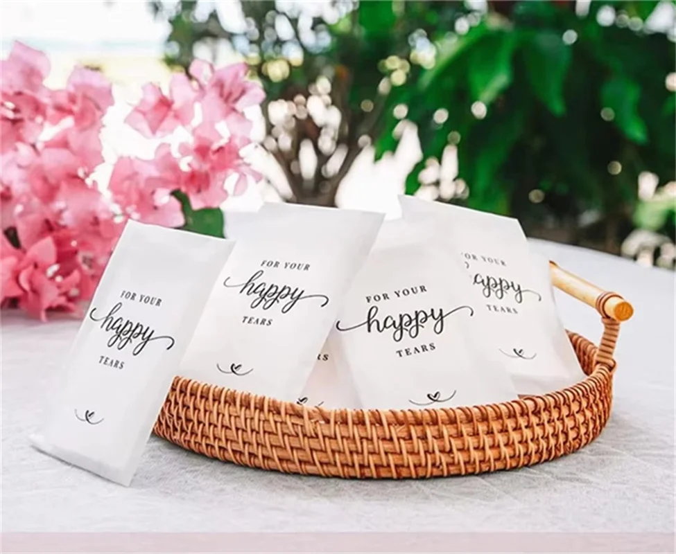 25PCS Wedding Tissues packs for guests -Happy Tears Tissues Packs for Wedding- Wedding perfect wedding welcome bag items