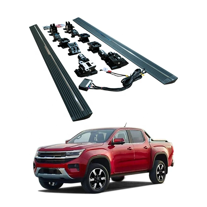 Three Bracket Side Step Automatic Pedal Running Boards Crew C