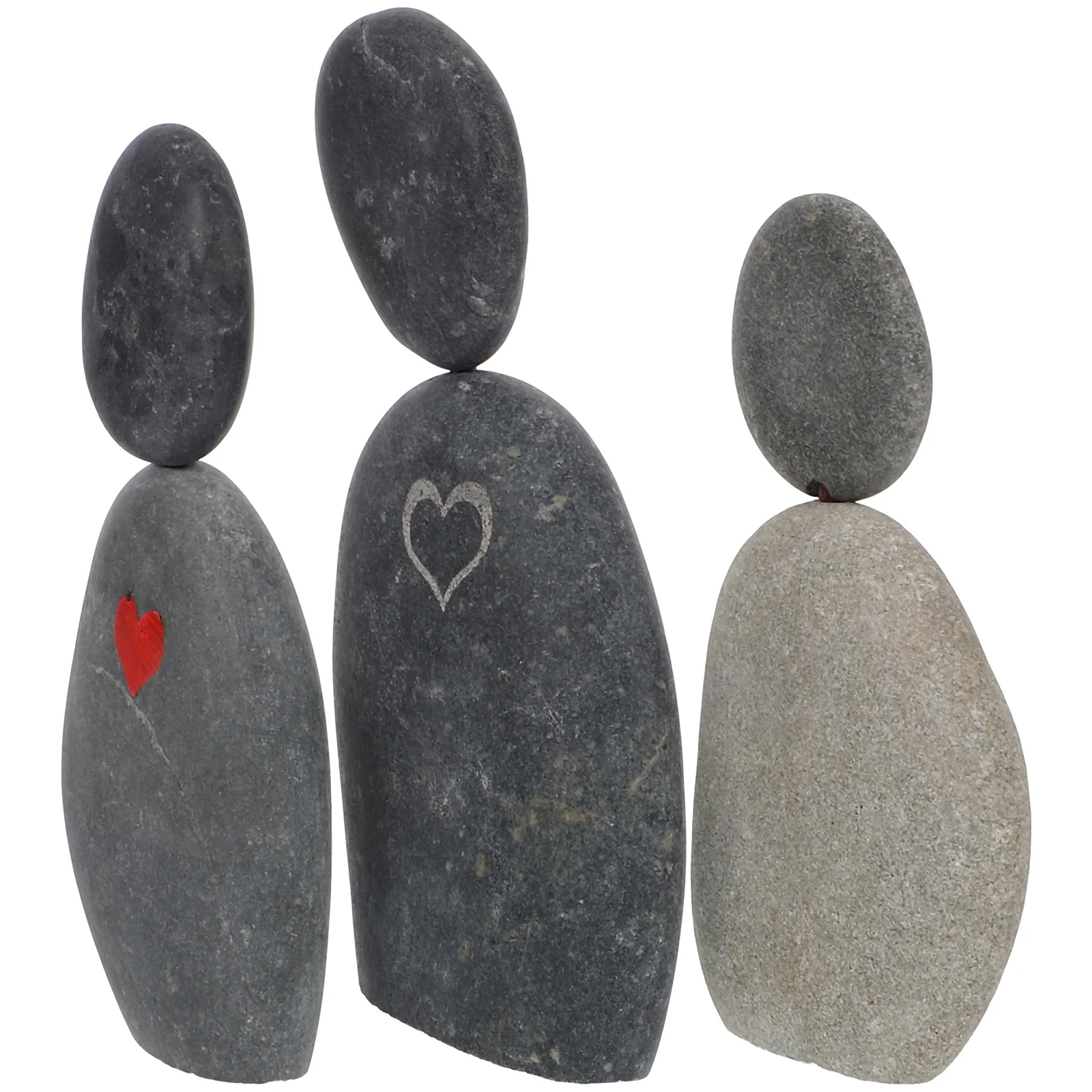 

1 Set Tabletop Craft Decoration Abstract Family Sculpture Father Mother Kid Natural Home Decor Shelf Display Living Room Statue