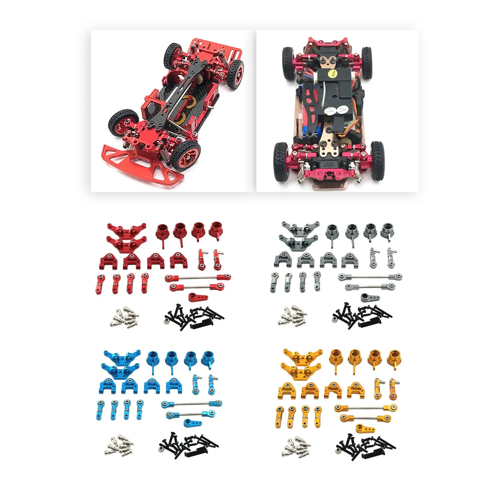 Juego de piezas de metal para brazos superiores e inferiores de coches Wltoys 1/28 P929 P939 RC