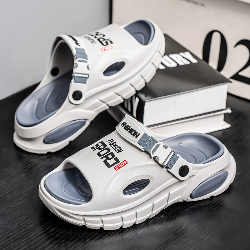 

Men's sandals Shoes for men Soft and comfortable Beach Thick bottom Non-Slip Wear-resistant Indoor and outdoor Flat sandals