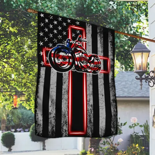 Motorbike Flag Jesus Motorcycle American Flag Garden Flag - House Flag AAL HHM WZZ yyi