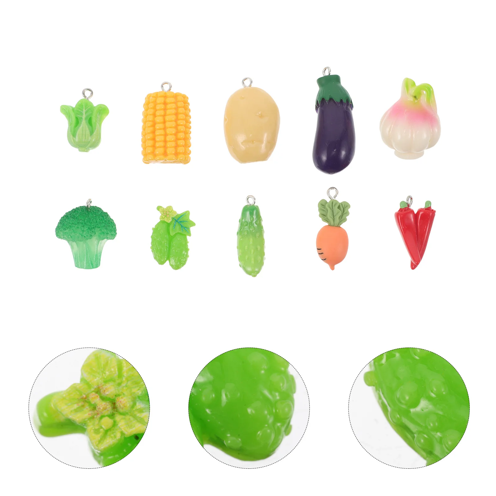 

30 шт. DIY поддельные подвески для еды, смоляные подвески с овощами, милый брелок для изготовления ювелирных изделий, браслет, серьги, имитация еды, подвески