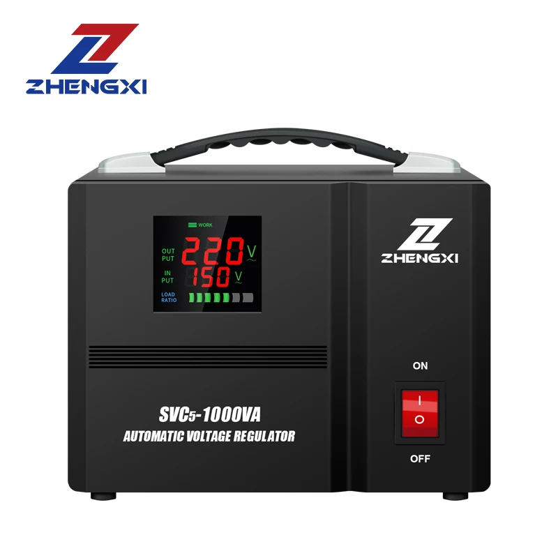 SVC 1KVA/3KVA/5KVA Automatic AVR Servo Motor Control AC Voltage Regulator Stabilizer with LCD Display 50Hz Frequency
