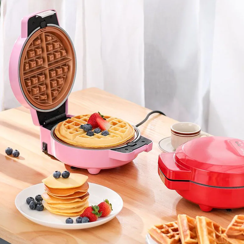 DMWD Multifunction Breakfast Waffle Maker Electric Doughnut Ice Cream Cone Grill Cake Oven Pan Eggette Machine 9 Plates Optional