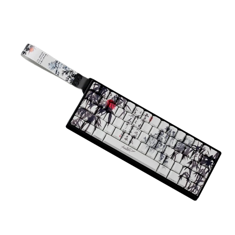 

Оригинальные профильные колпачки для клавиш PBT, сублимационные красители, боковая печать с бамбуковыми лесными колпачками для