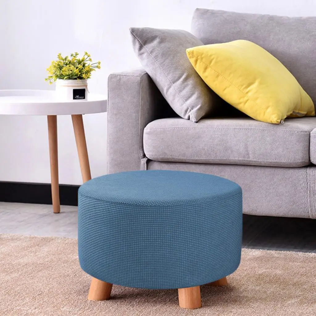 Slipcover for Footstool Ottoman Chair Storage Cover Stretch Fabric for seat Protection for Living Room Stools