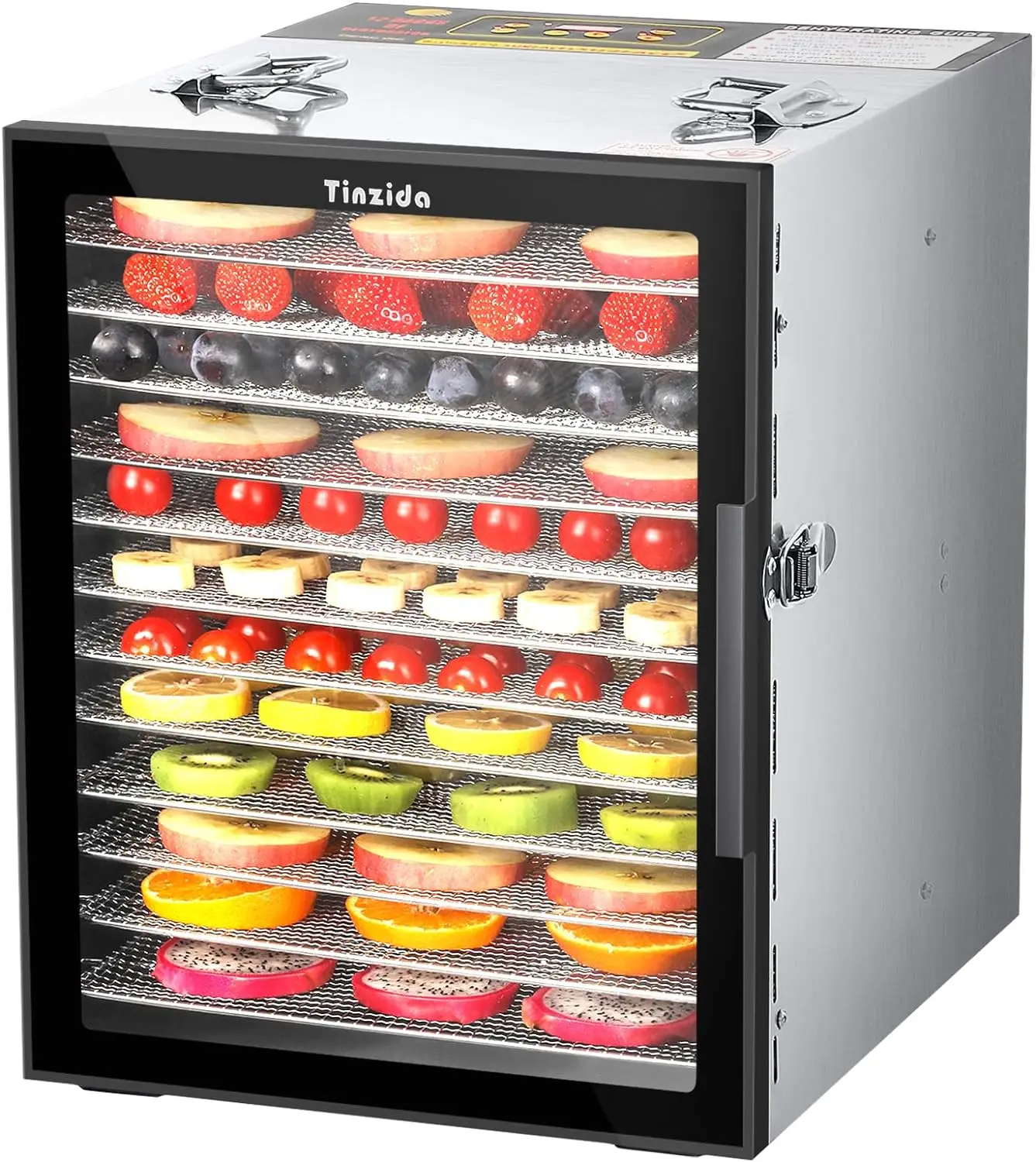 

Food Dehydrator Machine, 12 Stainless Steel Trays, Dehydrators For Jerky, Meat, Fruit, Pet Treats, Vegetables, Herb,