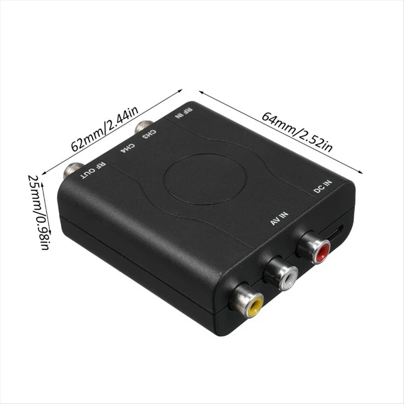 FOR  VHF Demodulator ConverterA22I RF Modulator AV to RF Converter M61A AV TO RF CH3/CH4 Channels Video Input Adapter