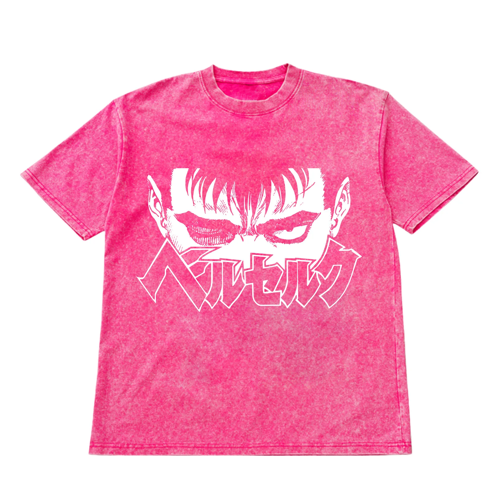 

Men Harajuku Streetwear Anime Graphic Print T-Shirt Vintage Washed Cotton Oversized T Shirts Loose Short Sleeve Tees Tops Tshirt