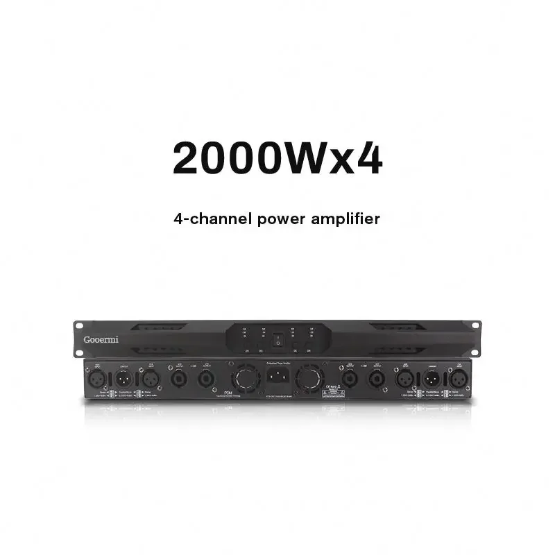 MIA-D400 4*600W Professional Digital 1U Power Amplifier 4 Channel Class D Audio Power Amplifier For  Bridging 2000W Speaker