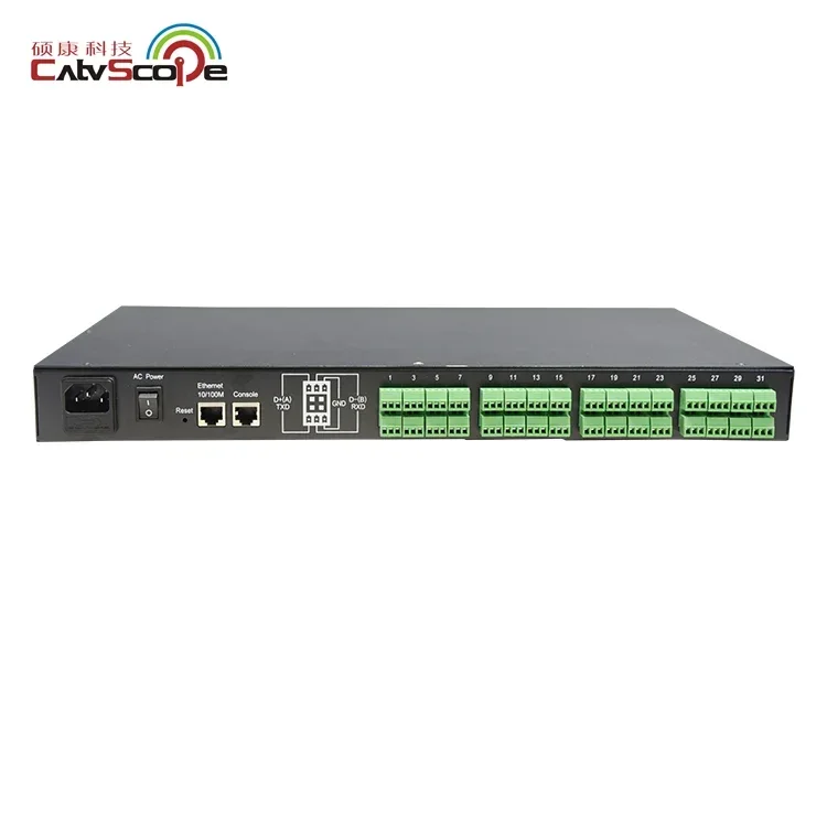 IOT Gateway 32 Ways 32-channel Modular Serial Device Networking Server support RS232/RS422/RS485 to IP CONV632M SERIES