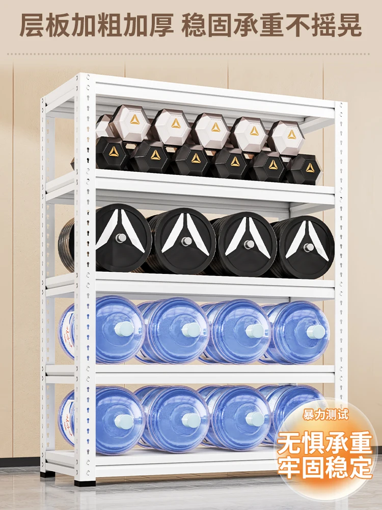 

Полки для хранения, полки, многослойные бытовые складки, супермаркеты, встроенные угловые стальные полки у стены.