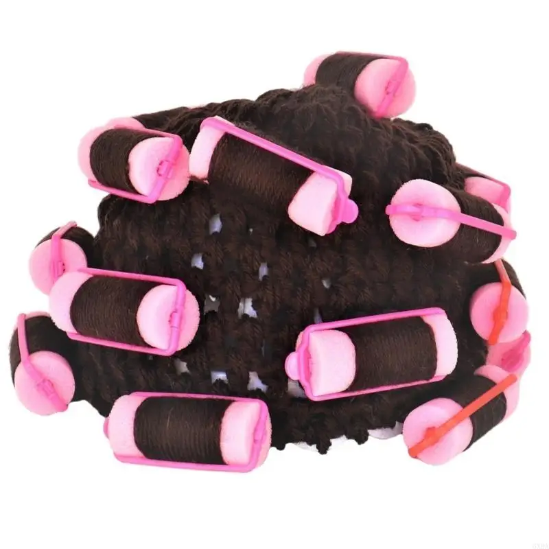 Novelty Hair Curler Hat Adult Funny Hat Knit Beanie Hat for Role Play Party 6XDA