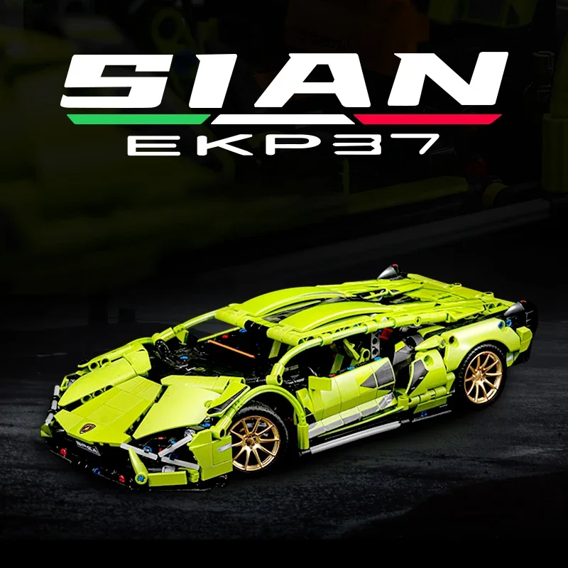 Technicial MOC 9913 Sian FKP 37 Racing Super Sport Car Supercar SportCar Model 1280PCS Building Blocks Brick Puzzle Toys Gift