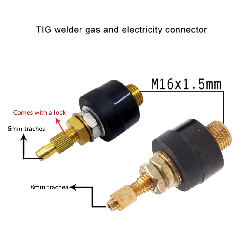 Upgraded Gas Electric Quick Connector MIG TIG Welder Torch Consumables M16x1.5 Stainlesss Steel Power Spare Parts Tool Dropship