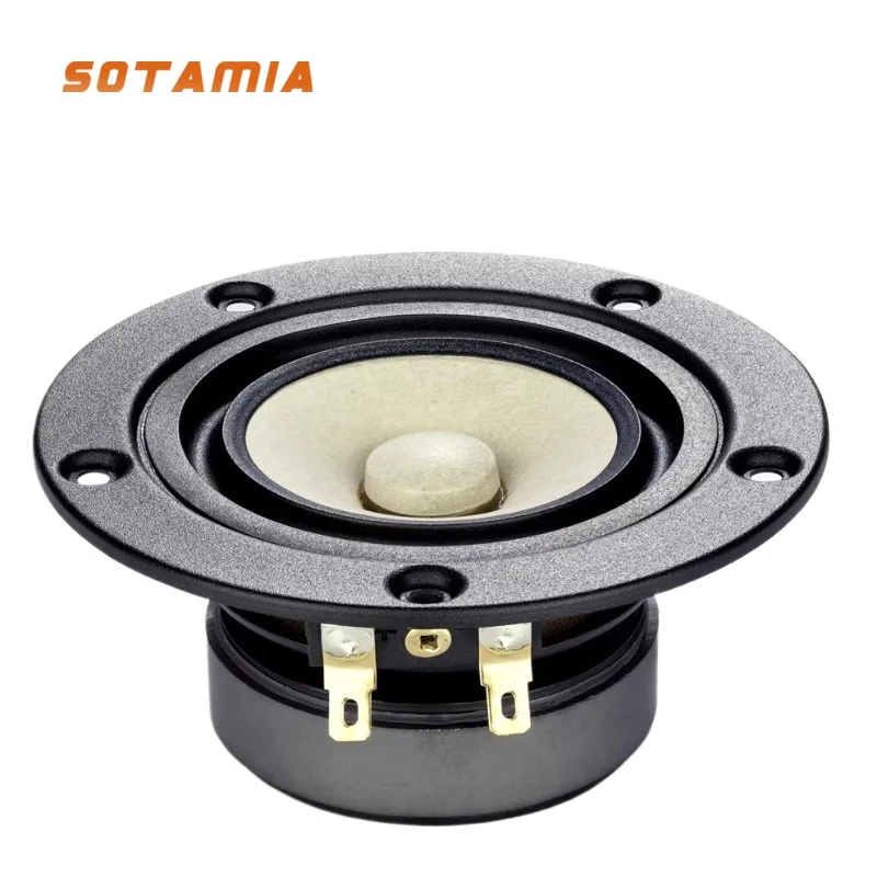 

SOTAMIA 1PCS 3 Inch Full Range Speaker 4 Ohms 15 Watts HiFi Fever Paper Cone Metal Basin Speaker Home Theater