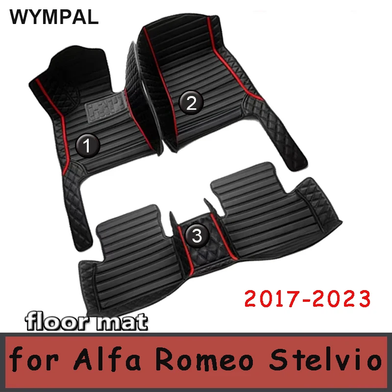 Car floor mats for Alfa Romeo Stelvio 2017 2018 2019 2020 2021 2022 2023 CAR Accessories