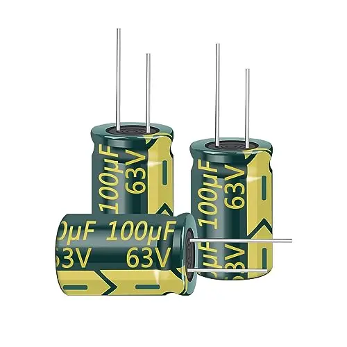 

20pcs 63V 100UF Capacitor 8x12mm(0.31x0.47in) High Frequency Aluminum Electrolytic Capacitors for TV, LCD Monitor, Game