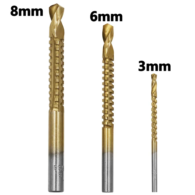 6pcs Step Drill Bit Slot Broaching Saw Drill Set Countersink for Metal Wood 4-12/20/32mm Wood Cutter Set 3 6 8mm Saw Drill