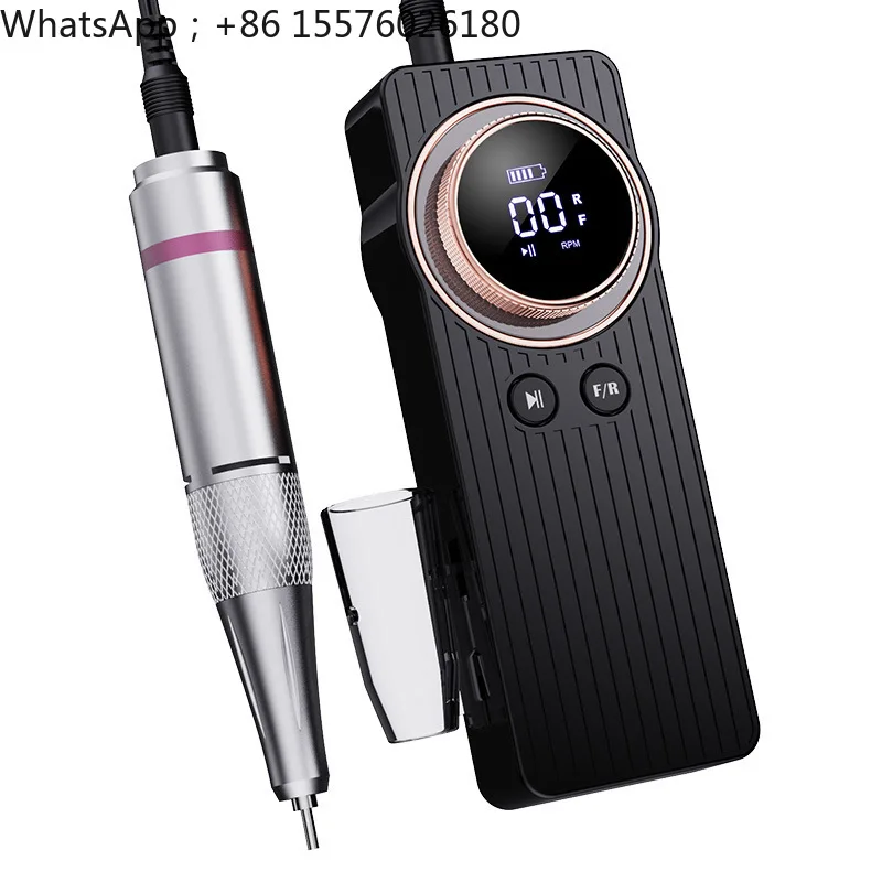 Professional 35,000 RPM Cordless Nail Drill - Portable Electric Nail File for Acrylic/Gel Removal, Polishing & Shaping
