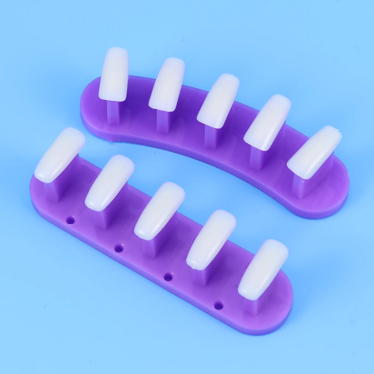 

3pcs Nail Training Rack Nail Display Rack Nail Pad Lotus Display Rack with 10pcs Nail Tip for Women Ladies (Purple)