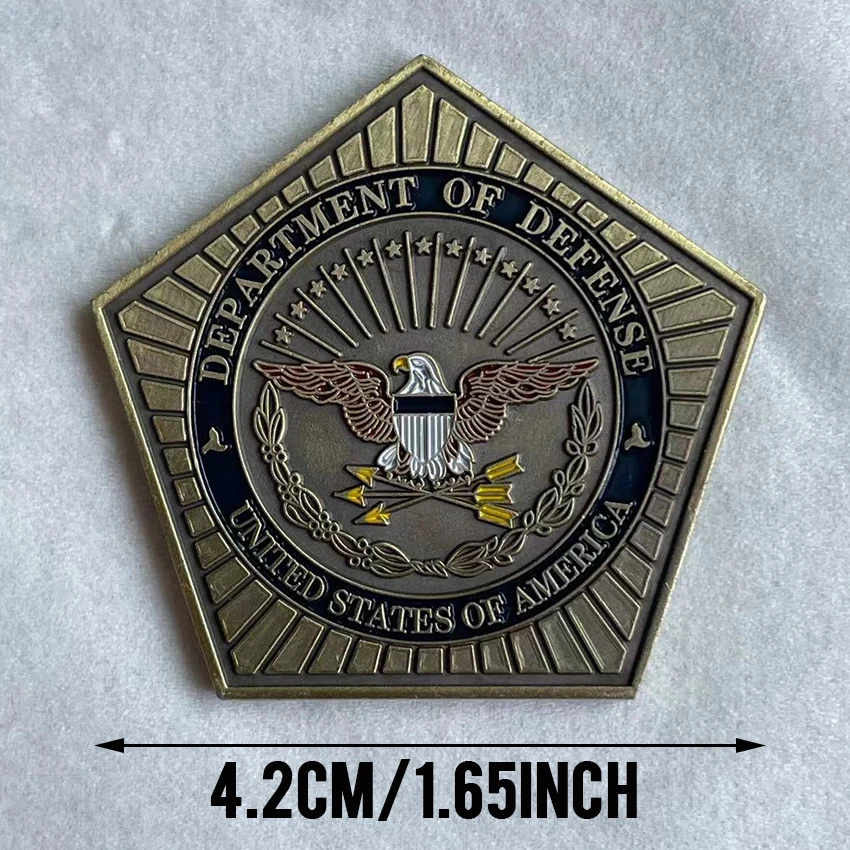 عملة تذكارية بخمسة جيش وخمس زوايا، عملات تذكارية للتحدي العسكري، مصنوعات معدنية للولايات المتحدة