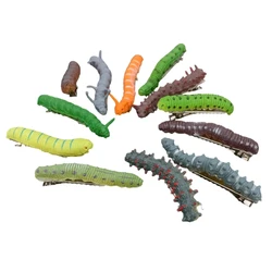 Set of 12 Versatile Caterpillars Hairpin Unique Caterpillars Hair Grips Decoration Stylish Hair Clip Hair Ornament R3MC