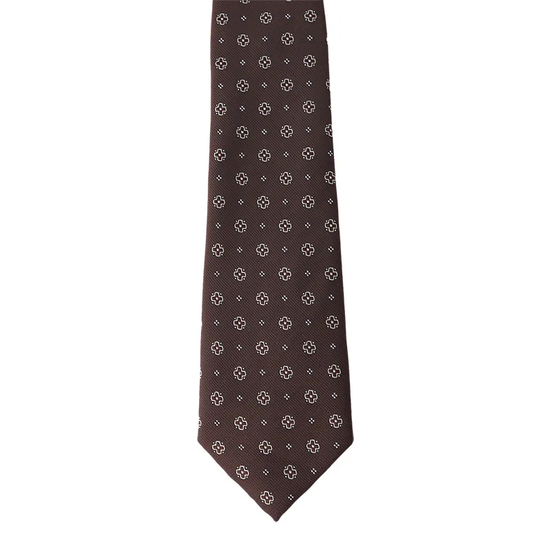 إنجلترا نمط العلاقات للرجال دعوى العريس ربطة العنق لحفل الزفاف الأزهار الجاكار المنسوجة التعادل مخطط ربطة العنق للرجال Cravat #5