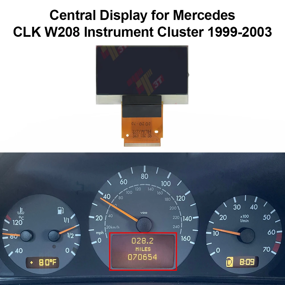 Zentraldisplay für Mercedes E-Klasse W210, CLK W208 Kombiinstrument