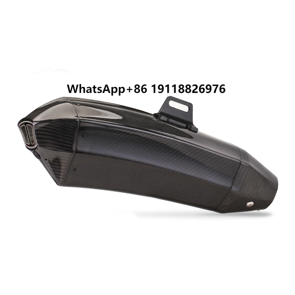 

Universal Motorcycle Double Outlet Hole Exhaust Carbon Fiber Modified Escape Pipe Muffler DB Killer for H2 Z1000 MT09 51MM