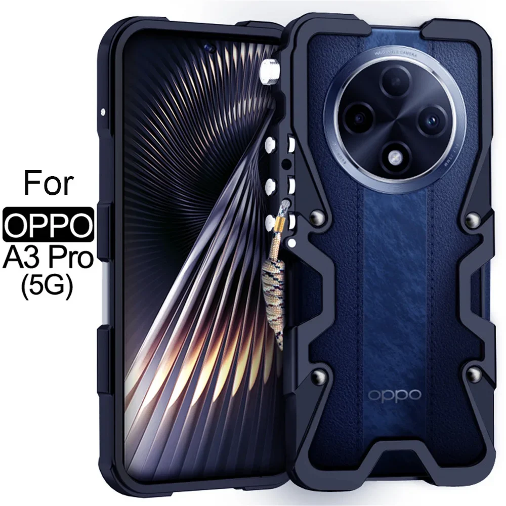 

For OPPO A3 Pro Metal Bumper Case Luxury Aluminum Ultra Light Cover Shockproof Funda For OPPO A3 Pro Case Coque