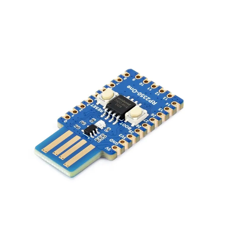 Waveshare RP2350-One, Onboard PCB Type-A Plug, 4MB Flash MCU Board Based On Raspberry Pi RP2350A Dual-core & Dual-architecture M