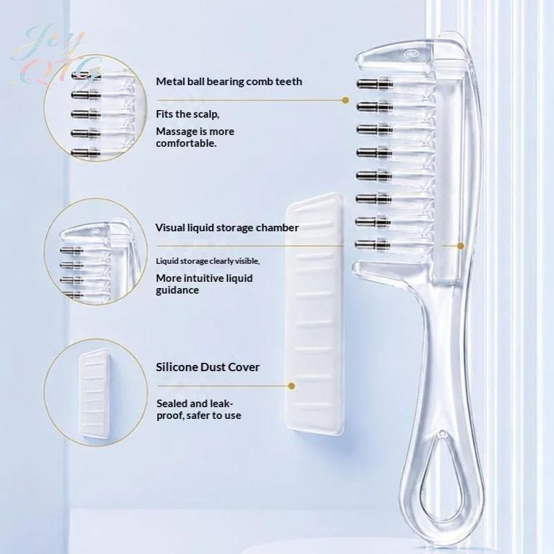 1 Set Refillable Oil Hair Care Comb Essential Oil Infusion Hair Comb Scalp Massage Applicator Brush For Hair Growth Treatment