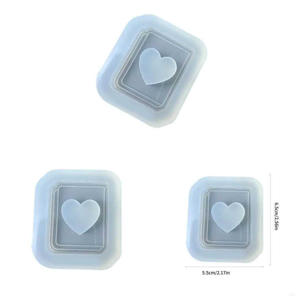 

R3MC Creative Heart Book Book Подвесная силиконовая ремесленная форма для украшений и подарок ручной работы