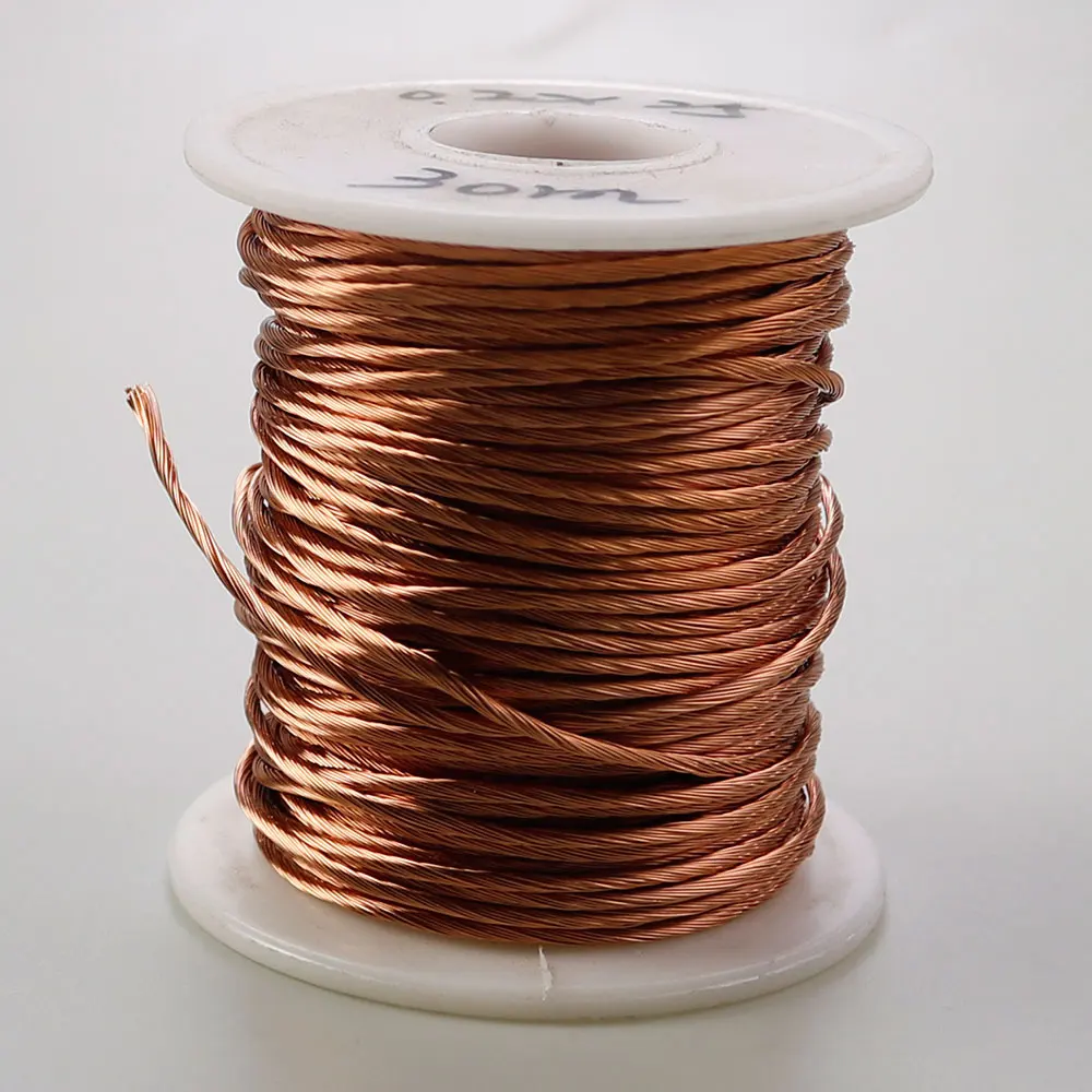 YuXi 0.2x30 0.2x50 0.2x60 0.2x70 0.2x80 0.2x100 0.2x200 Strand Litz Wire 0.2mm Polyurethane Enameled Round Copper Stranded Wire