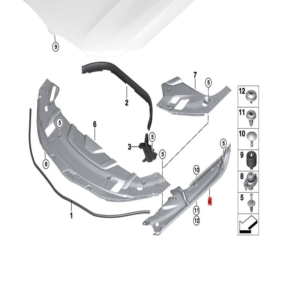 Front Bumper Support Left/Right 51117135575 51117135576 for BMW 7 series E65 E66 730i 740i 740Li 760Li 2005 2006 2007 2008