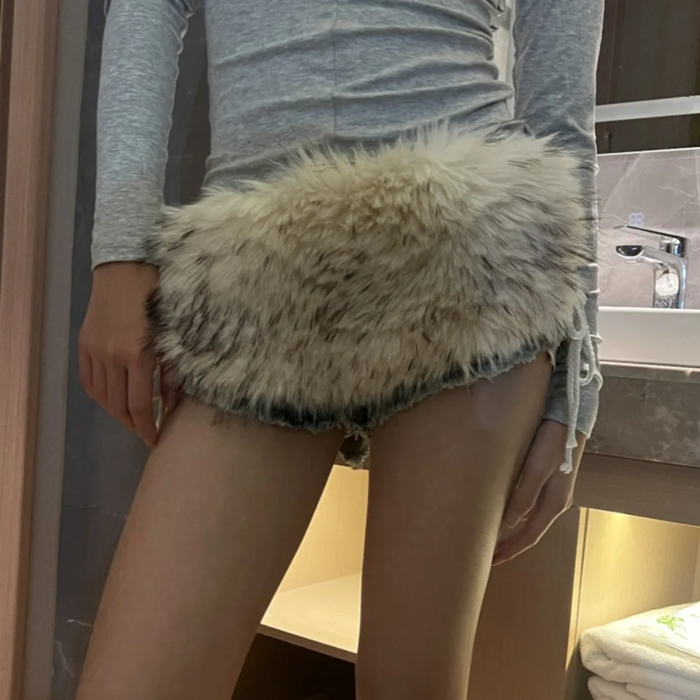 

Винтажные пушистые меховые поясные ремни, сексуальная поясная цепочка из искусственной кожи, плюшевый пояс в стиле пастушки для ночного клуба