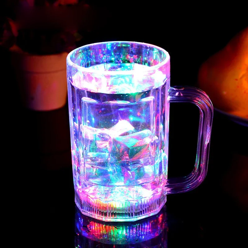 Flash Light Up Cups Sensor Shorts Glasses Fun Cup LED Drinking Blinking Barware for Bar Night Club Birthday Christmas Party