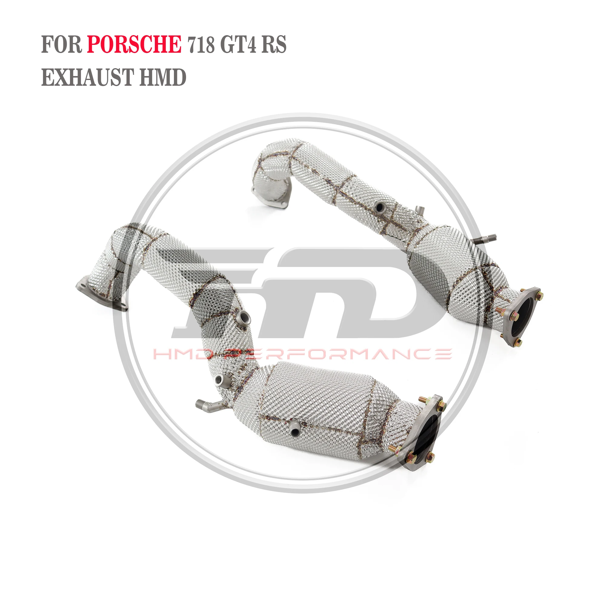 HMD Stainless Steel High Performance Exhaust System Downpipes For Porsche 718 GT4 RS With Cat