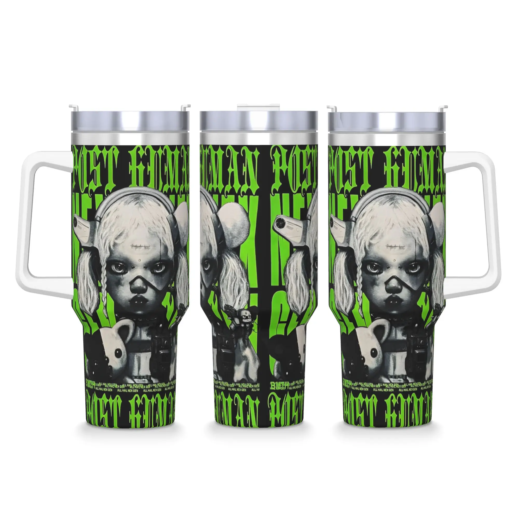 Stainless Steel Tumbler Brings Me The Horizons Metal Music Goth Car Mugs With Straws Camping Cold Water Bottle Large Thermal Mug