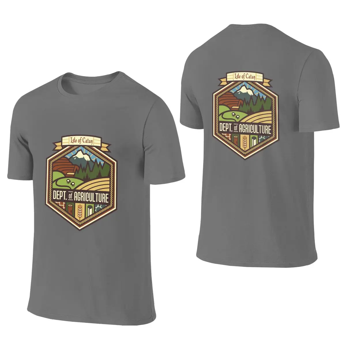 Settlements Welcome American Retro Reversible T-shirt Sports Minimalist Fade-Resistant Cotton Tee