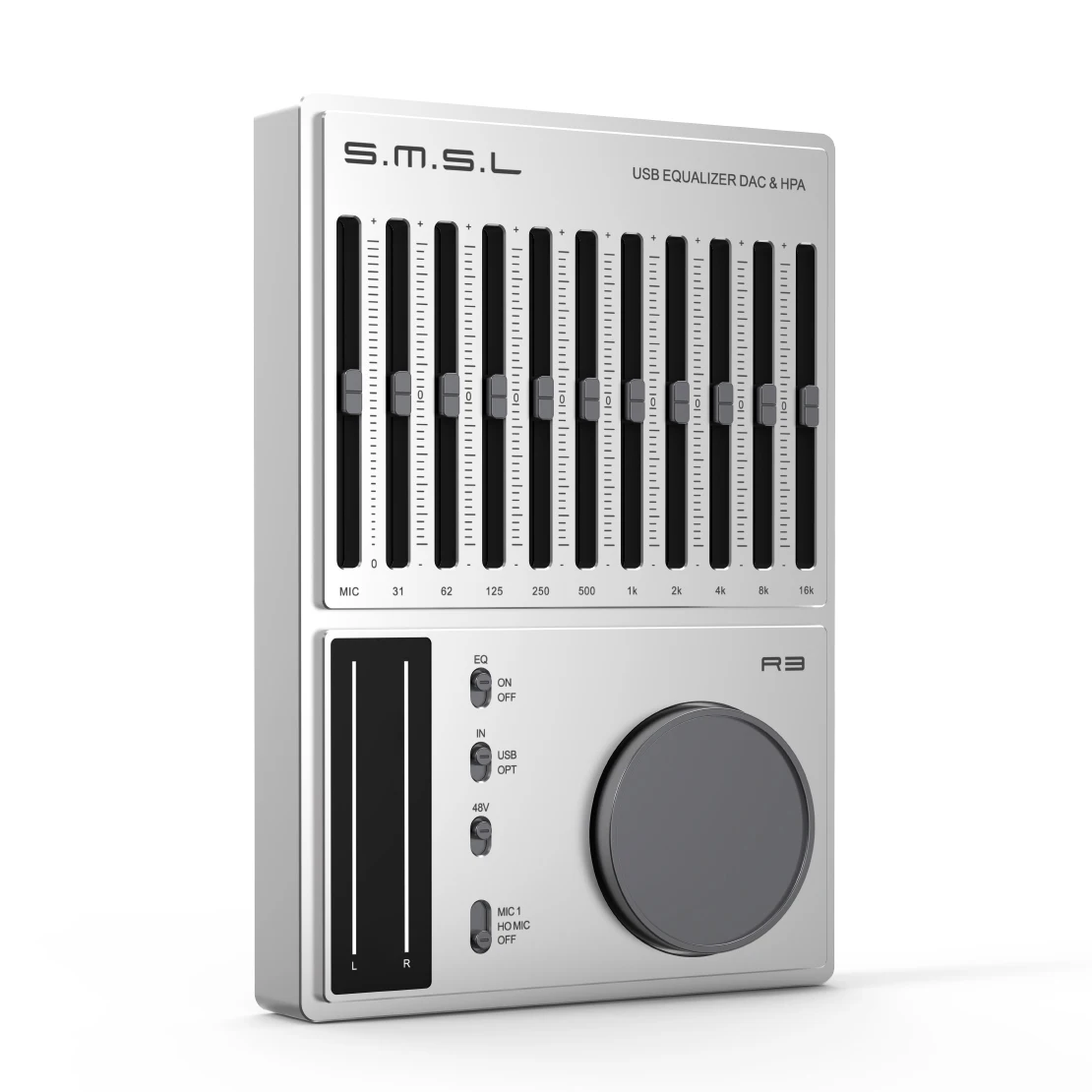 SMSL R3 Gaming DAC, USB, optisch, 3,5 mm microfooningang, CS43131 DAC-chip, 3,5 mm en 4,4 mm, 68 mW uitgang, voor PS5, Switch en hoofdtelefoonversterker.