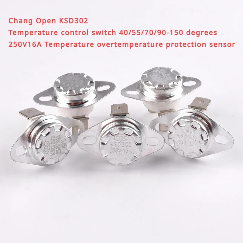 Normally open KSD302 16A 250V 40-180 Degree Ceramic KSD301 Normally Closed Temperature Switch Thermostat 45 55 60 65 70 75 80 85